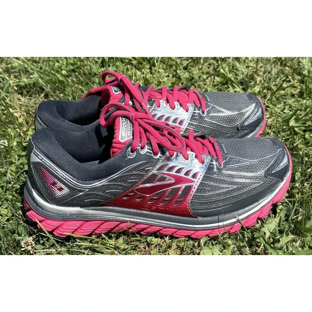 Brooks Glycerin 14 Shoes Womens Size 9.5 Pink Gray Running Sneakers 1202171B093